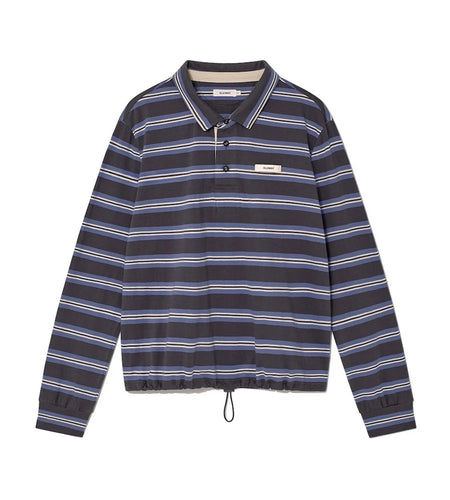 T Shirts Women Streetwear Vintage Striped Tshirts Y2k Tops Fashion Casual Tees Drawstring Loose Camisetas Korean T-shirt