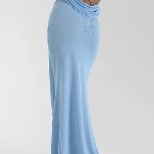 Load image into Gallery viewer, Halter Deep V Neck Backless Sexy Maxi Dress For Women Fashion Sleeveless High Waist Slim-fit Beach Club Party Dress
