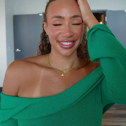 Load image into Gallery viewer, Off-shoulder Knit Mini Dress For Women Autumn Winter New Strapless Backless Long Sleeve Ruched Draped Knitted Dress
