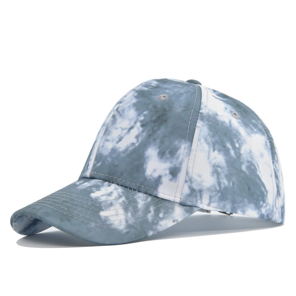 Baseball Cap New Spring Sunhat Tie-dyed Colorful Men Women Unisex-Teens Cotton Snapback Caps Vintage Hip Hop Summer Hat