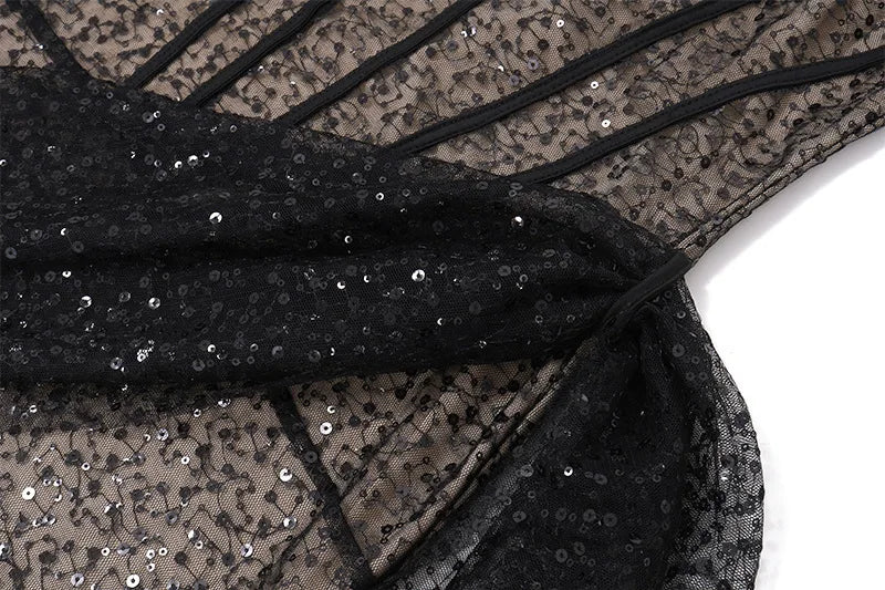 Elegant Strapless Skinny Sexy Mini Dress For Women Fashion Off-shoulder Backless Sleeveless Lace-up Club Party Dress