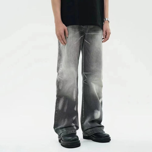 Load image into Gallery viewer, Men&#39;s Jeans Summer New American Style Straight Leg Trendy Loose Micro Flared Casual Gradient Color Male Trousers 9W1783
