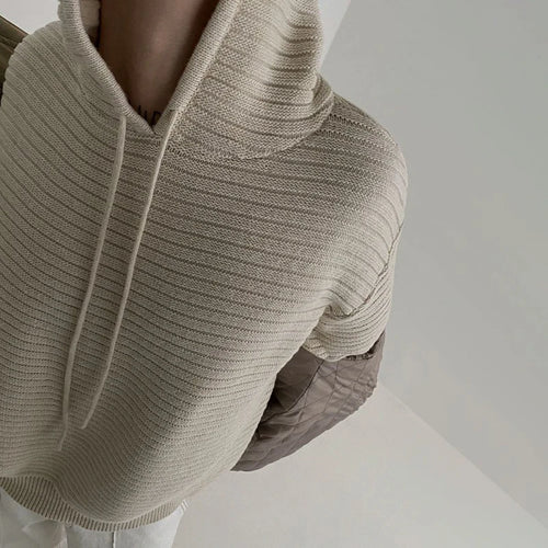 Load image into Gallery viewer, Men&#39;s Hooded Sweater Korean Fashion Thickened Solid Color Baggy Male Knitting Sweatshirt Casual Spring Trendy 9C3186
