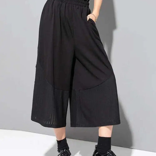 Load image into Gallery viewer, High Elastic Waist Black Striped Wide Leg Pants New Loose Fit Trousers Women Fashion Tide Spring Autumn 2025 1DF8718
