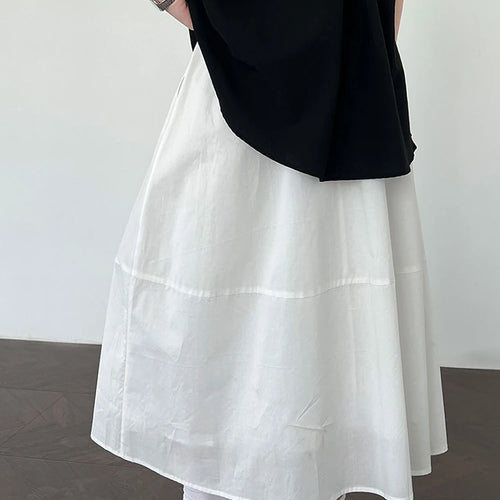 Load image into Gallery viewer, High Elastic Waist White Brief  Shaped Elegant Bud Half-body Skirt Women Fashion Tide New Spring Autumn 2025 1DJ1146
