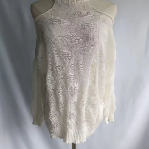 Load image into Gallery viewer, Grunge Loose Women Sweaters Y2k Aesthetic Hollow Out Thin Pullovers 2025 Spring Long Sleeve Fashion Casual Kniited Tops Sexy
