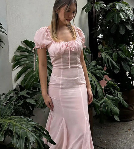 Sexy Sheer Backless Dress Women Short Sleeve Slim Fit Elegant Midi Dress Female Bodycon Temperament Party Club Beach