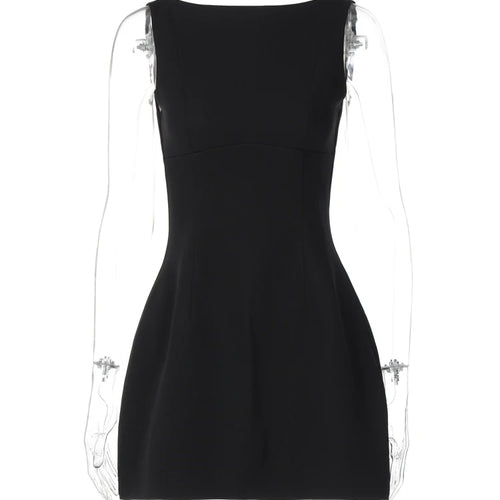 Load image into Gallery viewer, Elegant Solid Sleeveless Backless Zip Up Sexy Bodycon Mini Prom Dress Summer Women Outfit Birthday Evening Party
