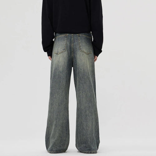 Load image into Gallery viewer, Men's Jeans Straight Leg Denim Pants New American High Street Losse Design Male Summer Trousers Casual Tide 2025 9W1553
