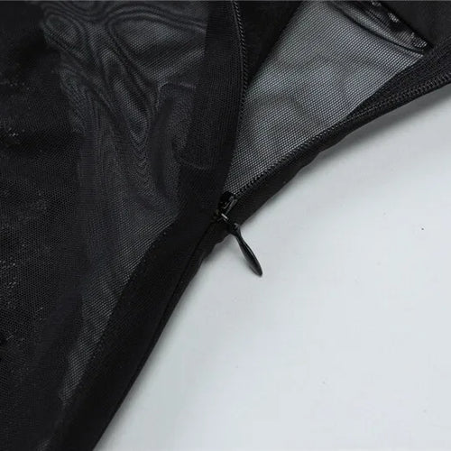 Load image into Gallery viewer, Sheer Mesh Spaghetti Strap Sexy Maxi Dress For Women Gown Glitter Sleeveless Backless High Waist Bodycon Club Dress
