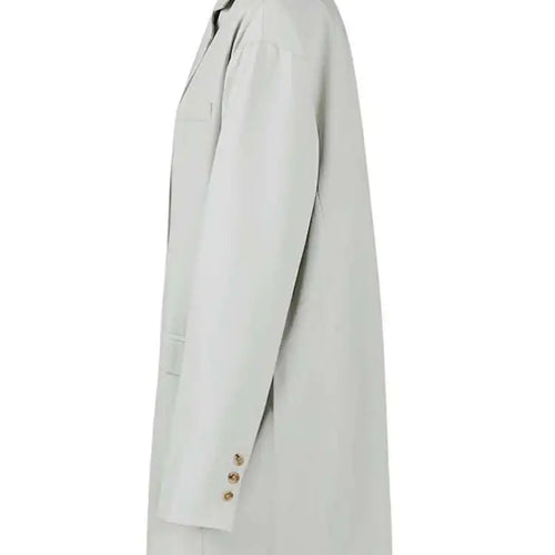 Load image into Gallery viewer, Women Beige Brief Long Big Size Elegant Blazer New Lapel Long Sleeve Jacket Fashion Tide Spring Autumn 2025 1LD1941
