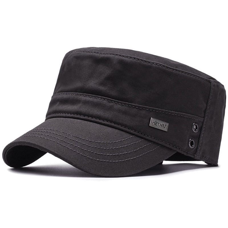Solid Cotton Army Military Cap for Men Women's Spring Hat Snapbacks Adjustable Men's Baseball Cap Flat Trucker Caps