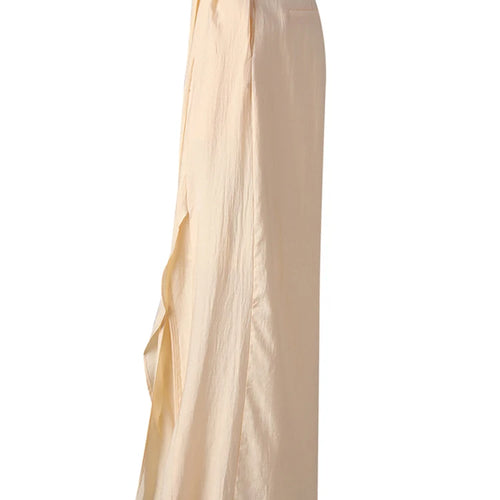 Load image into Gallery viewer, High Waist Yellow Irregular Ruffles Wide Leg Long Pants New Trousers Women Fashion Tide Spring Autumn 2025 CPG3259
