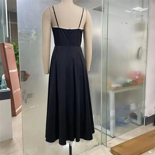 Load image into Gallery viewer, Elegant A-line Backless Sexy Midi Dress For Women Fashion Spaghetti Strap Sleeveless Loose Club Party Sexy Dress New

