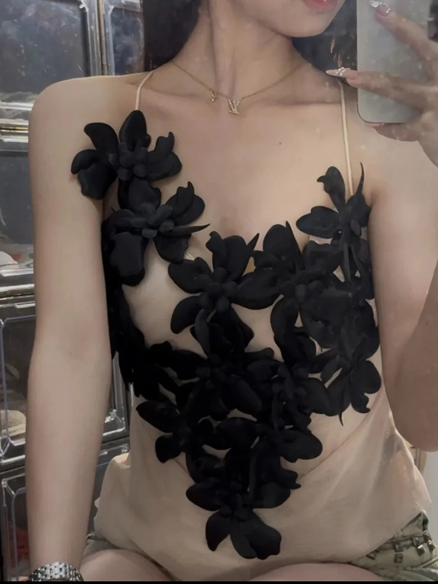 Hit Color Spliced Appliques Slimming Vests For Women V Neck Sleeveless High Waist Temperament Vest Female Fashion