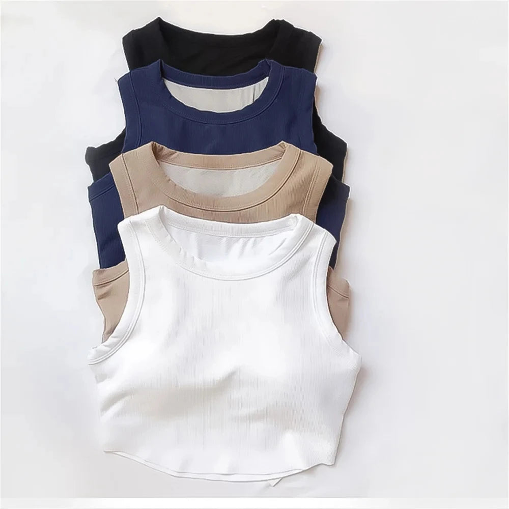 Pad Sports Bra Yoga Vest Breathable Sports Tank Top T-shirt Sleeveless Fitness For Women Gym Workout Sexy Breathable Shirt