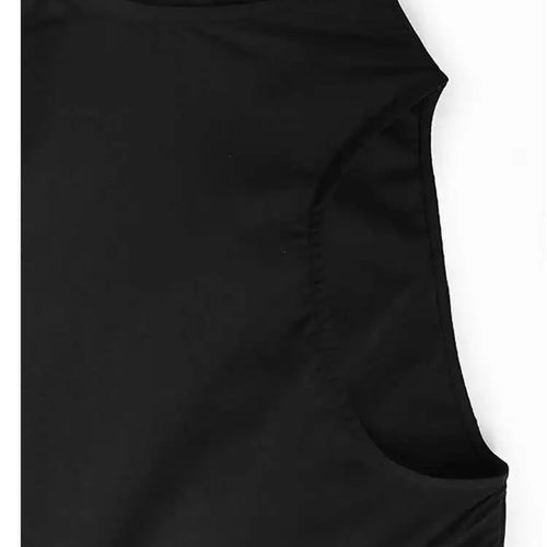 Load image into Gallery viewer, Women Black Irregular Drawstring Big Size Long Dress New Round Neck Sleeveless Fashion Tide Spring Summer 2025 1DH6574
