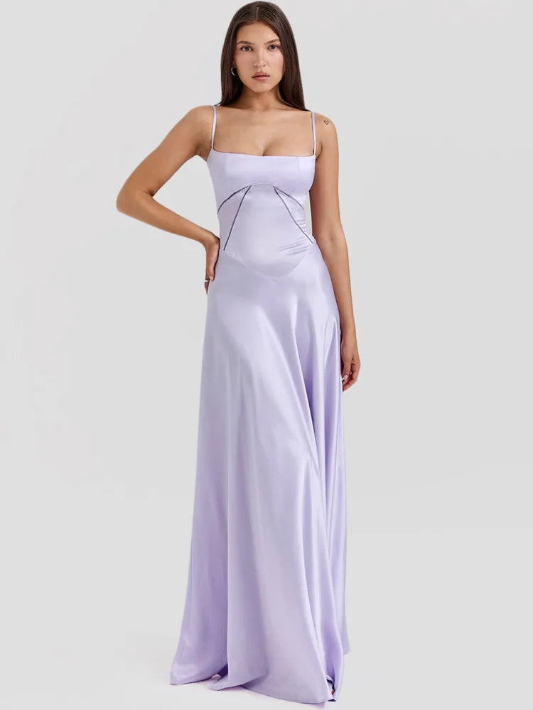 Sexy Camisole Slim Backless Long Dress For Women Elegant Sleeveless Party Club Evening Dress Summer New 2025 Vestidos