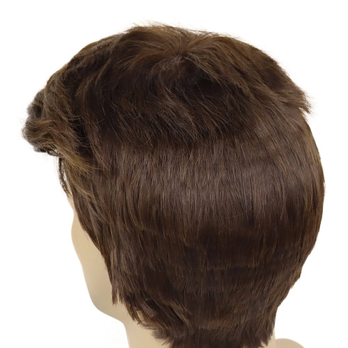 Load image into Gallery viewer, Synthetic Male Brown Wig Short Hair Wig Man Toupee Cosplay Carnival Party Wig High Temperature Halloween Costume Wig
