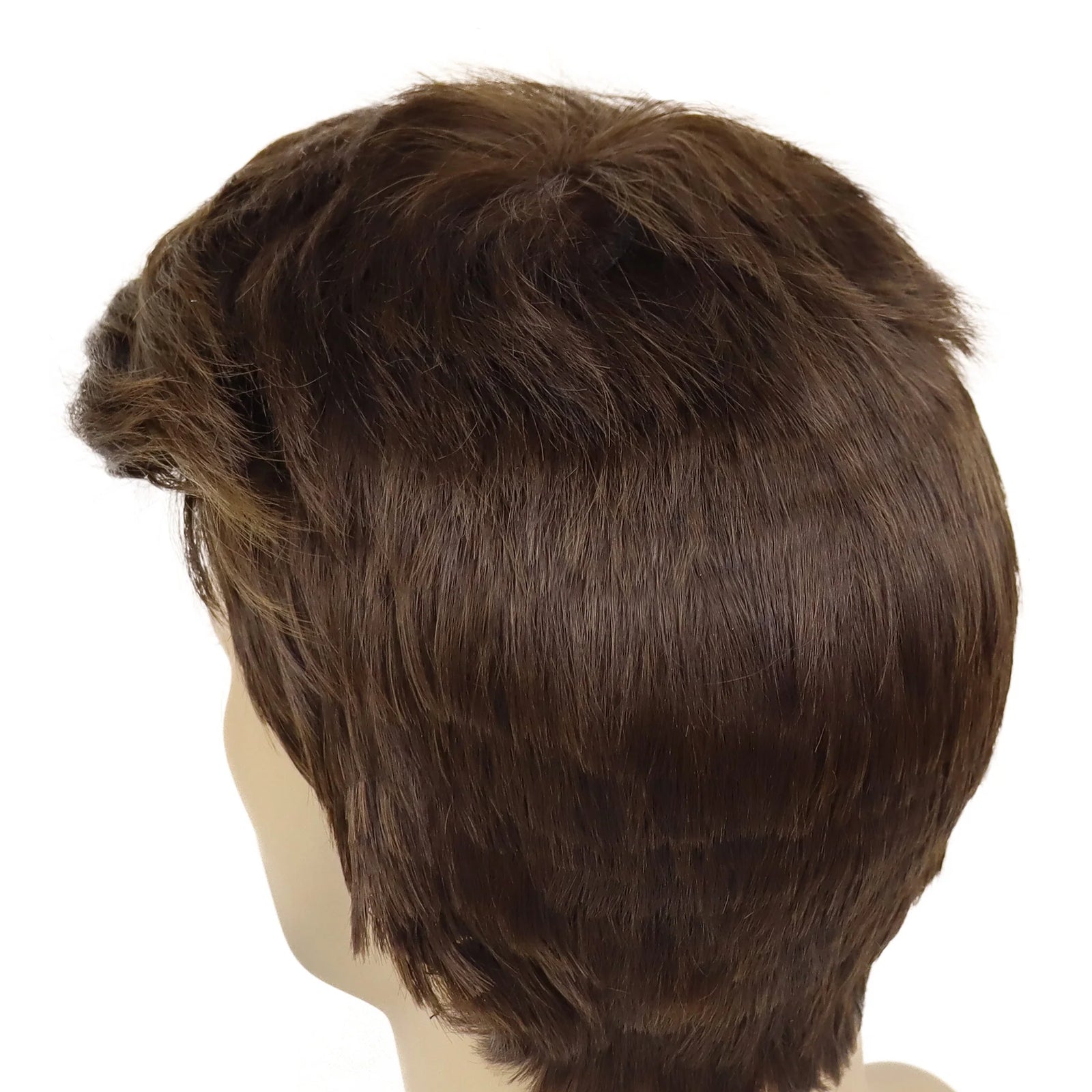 Synthetic Male Brown Wig Short Hair Wig Man Toupee Cosplay Carnival Party Wig High Temperature Halloween Costume Wig