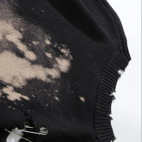 Load image into Gallery viewer, Holes Big Size Knitting Sweater Round Neck Long Sleeve Women Pullovers New Fashion Tide Spring Autumn 2025 1DH9795
