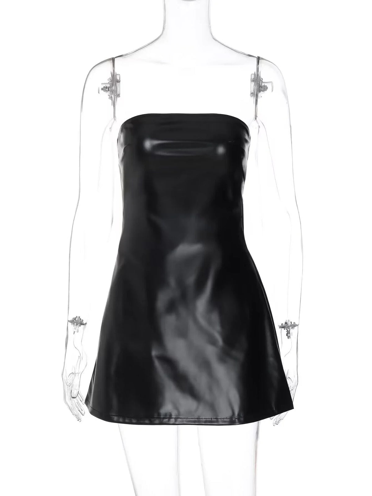 Elegant Black Strapless Backless Zip Up Sexy Bodycon Maxi Prom Dress Fall Winter Women Y2K Outfits Evening Party Club