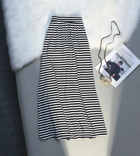 Korean Style Fashion High Waist Long Skirt Women Spring Summer Casual All-match Streetwear Straight Midi Skirt Y2k