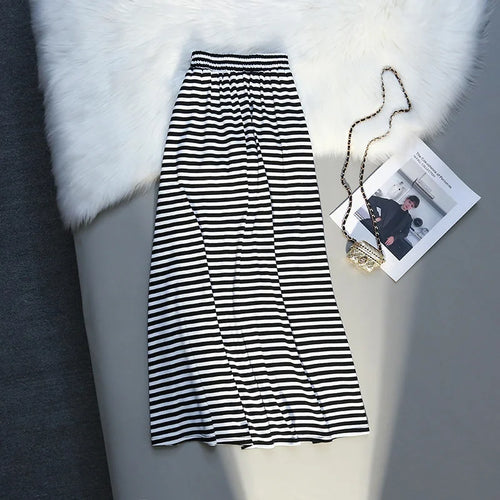 Load image into Gallery viewer, Korean Style Fashion High Waist Long Skirt Women Spring Summer Casual All-match Streetwear Straight Midi Skirt Y2k
