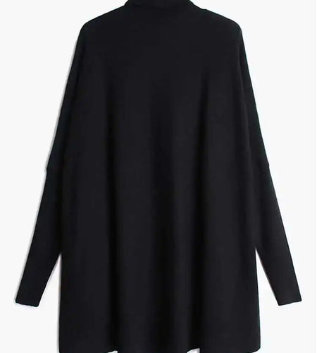 Big Size Knitting Sweater Loose Fit  Turtleneck Long Sleeve Women Pullovers New Fashion Tide Spring Autumn 2025 19A-a43