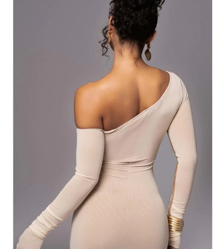 Elegant Long Sleeved Mesh Patchwork Dress For Women Elastic Tight Double Layered Vestidos Sheath Party Evening Dress2024