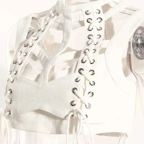 Load image into Gallery viewer, Wide Leg Pants Hollow Out Two Piece Suit New Stand Collar Long Sleeve Loose Fit Women Fashion Spring Autumn 2025 1DE9154
