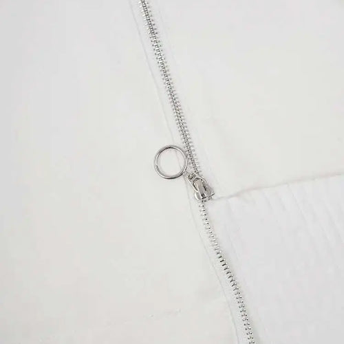 Load image into Gallery viewer, Women White Irregular Hem Big Size Casual T-shirt New Round Neck Long Sleeve Fashion Tide Spring Autumn 2025 CPG1909
