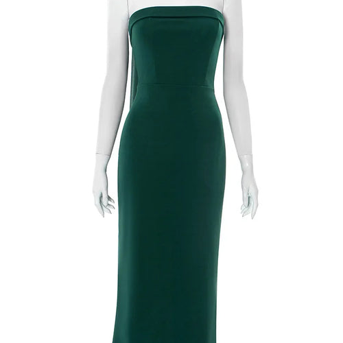 Load image into Gallery viewer, Scarf Collar Strapless Sexy Maxi Dress Women Gown Off-shoulder Sleeveless Backless Bodycon Club Party Long Dress 2025
