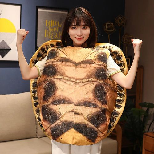 Load image into Gallery viewer, 100CM Giant Removable Turtle Clothes Plush Toys Stuffed Soft Tortoise Shell Pillow for Funny Rave Party Creative Birthday Gifts
