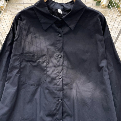 Load image into Gallery viewer, Autumn French Fashion Black White Patchwork Single Breasted Shirt Women Long Sleeves Tops Versatile Blouse Trendy Casual Popular
