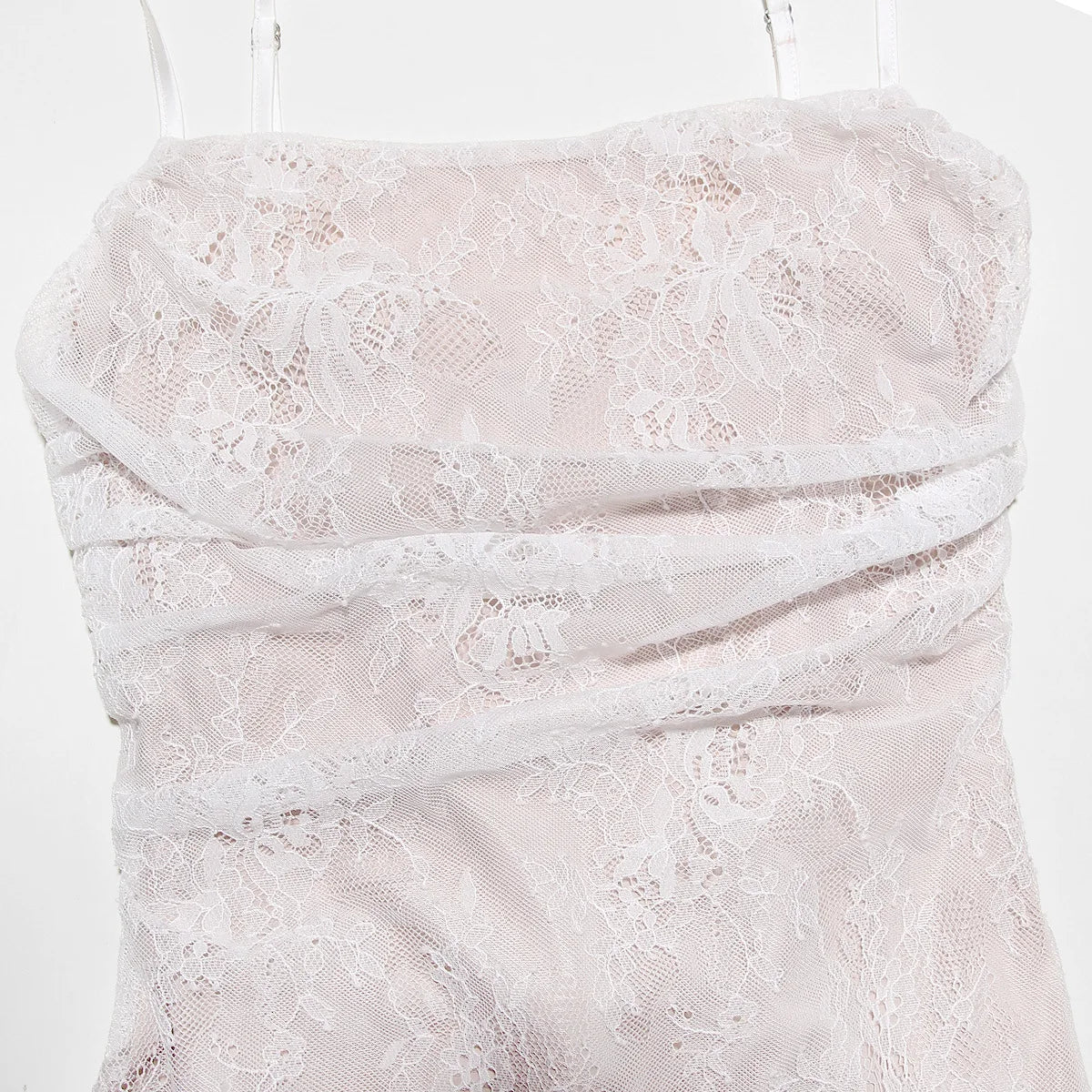 Elegant Lace Print Maxi Dress Set Women Fashion Spaghetti Strap Long Sleeve Bodycon Club Party Sexy Long Dress