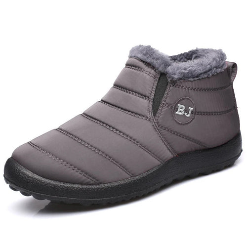 Load image into Gallery viewer, Men&#39;s Boots Slip On Winter Shoes For Men Fur Ankle Boots Waterproof Snow Boots Winter Chaussure Hommes Casual Booties For Men
