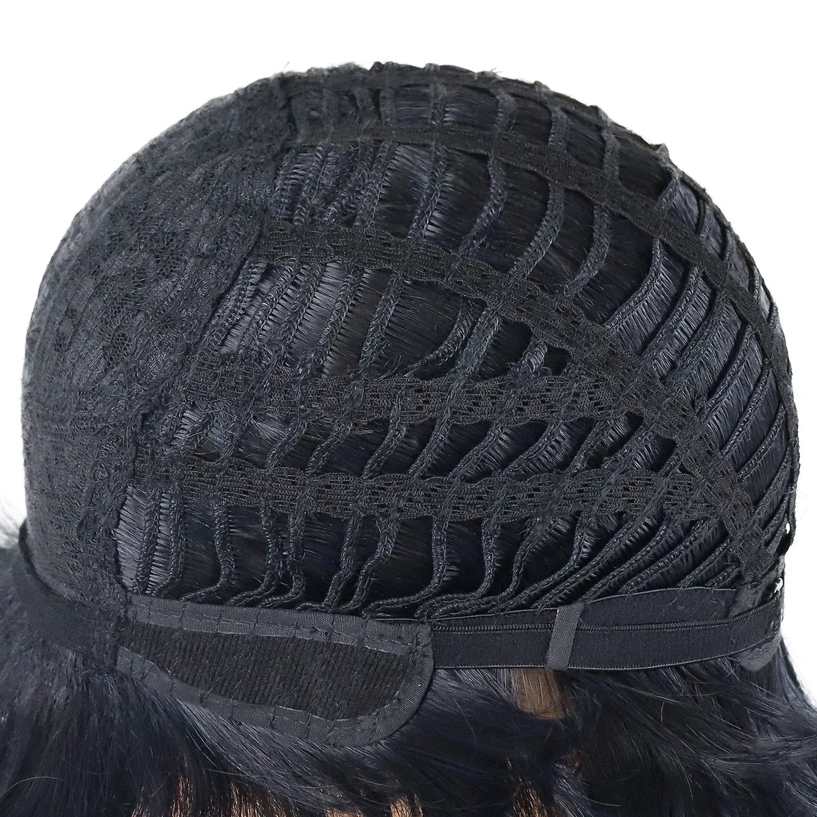 Synthetic Hair Natural Shag Wig with Bangs Black Women Wig Mullet Dovetail Wig Halloween Costume Party Cosplay Wigs