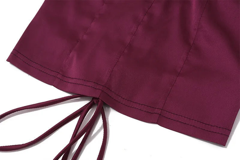 Sexy Skirt Two Piece Sets Women Halter Lace-up Cropped Tops And Maxi Skirt Ladies Fashion Sleeveless 2 Piece Sets