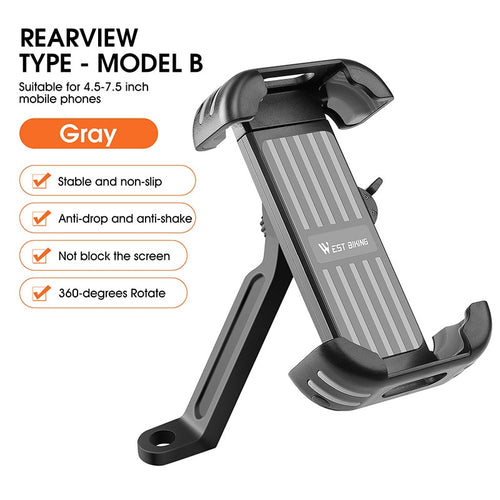 Load image into Gallery viewer, Motorcycle Phone Holder 360° Adjustable Bike Phone Support Electric Scooter Smartphones Bracket Gps 4.5-7.5 Inch
