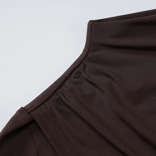 Load image into Gallery viewer, Sexy Skirt Two Pieces Sets For Women Long Sleeve Lace-up Crop Top And Long Skirt Elegant Bodycon Sexy Two Pieces Sets
