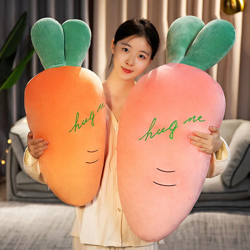 Load image into Gallery viewer, 55-110CM Large Size Cartoon Carrot Plush Toys Full Filling Plant Pillow Kawaii Radish Dolls Sleeping Bed Cushion for Girls Baby
