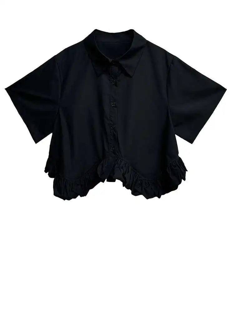 High Elastic Waist Black Buckle Spliced Long Wide Leg Pants New Trousers Women Fashion Tide Spring Autumn 2025 1DJ0632