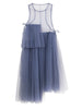 blue mesh dress