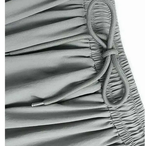 Load image into Gallery viewer, High Elastic Waist Gray Brief Long Elegant A-line Half-body Skirt Women Fashion Tide New Spring Autumn 2025 1DH6196
