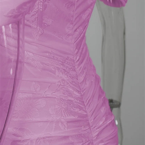 Load image into Gallery viewer, Off-shoulder Backless Sexy Evening Dress For Women Purple Sleeveless Strapless Ruched Bodycon Club Party Dress
