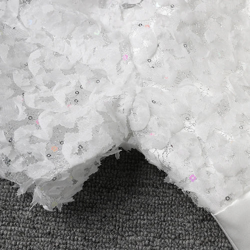 Load image into Gallery viewer, Women White Lace Rhinestones Elegant Slim Mini Dress New Round Neck Short Sleeve Fashion Tide Spring Summer 2025 CPG2980
