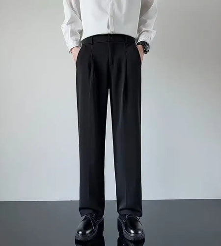 Summer New Fashion Male Suit Pants Straight Leg Male Trousers 2025 Casual Solid Color Men Bottoms Trend Spring 9W1212