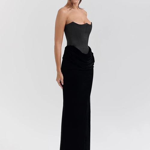 Load image into Gallery viewer, Off-shoulder Strapless Sexy Maxi Dress For Women Elegant Sleeveless Backless Bodycon Club Party Evening Long Dress
