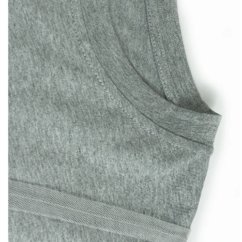 Load image into Gallery viewer, Women Gray Mesh Spliced Big Size Casual Midi Dress New Round Neck Short Sleeve Fashion Tide Spring Summer 2025 1DH9817
